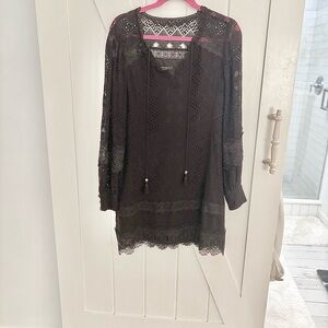 Nanette Lepore Black Lace Detail Dress